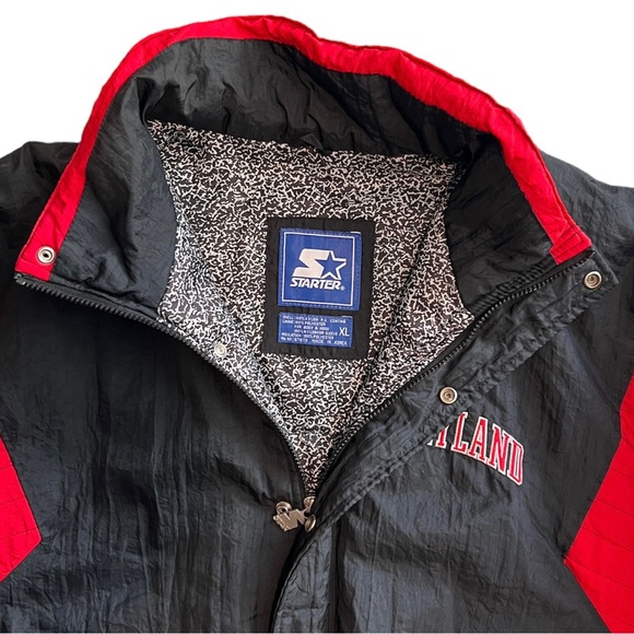 Vintage 90s TERRAPINS - University of MARYLAND STARTER Jacket - UMD - Picture 3 of 6